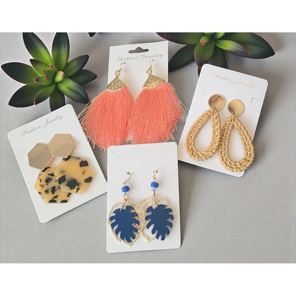 Set of 4 Pairs of Unique Earrings (SKU#3085)